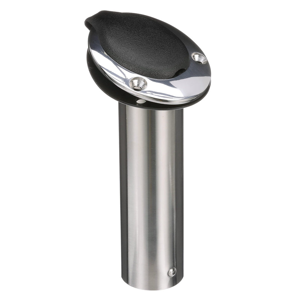 Attwood 66364-7 Stainless Steel Flush Mount Rod Holder, 2-Inch Diameter, 7 ½ Inches Long, 0-Degree Top Flange, Open Base End