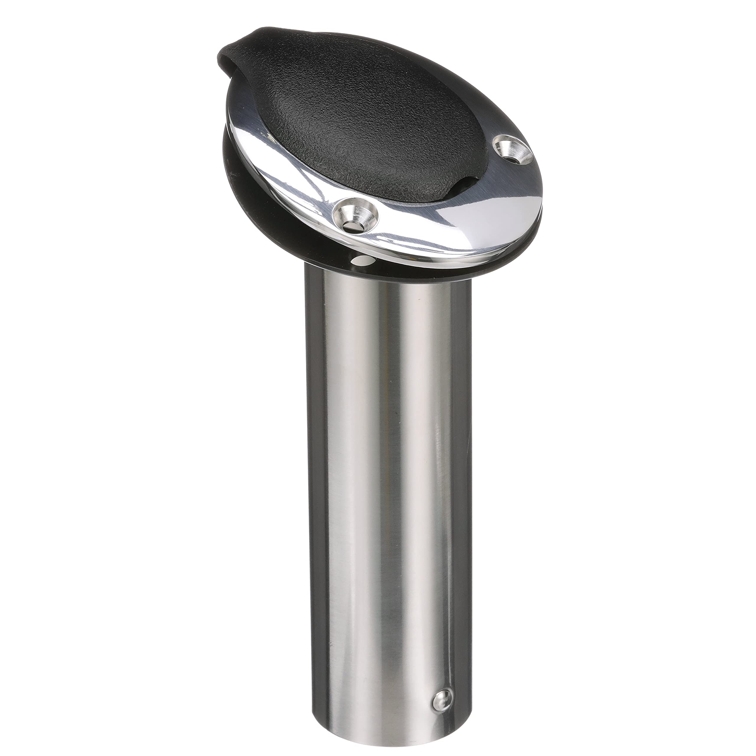 Attwood 66364-7 Stainless Steel Flush Mount Rod Holder, 2-Inch Diameter, 7 ½ Inches Long, 0-Degree Top Flange, Open Base End