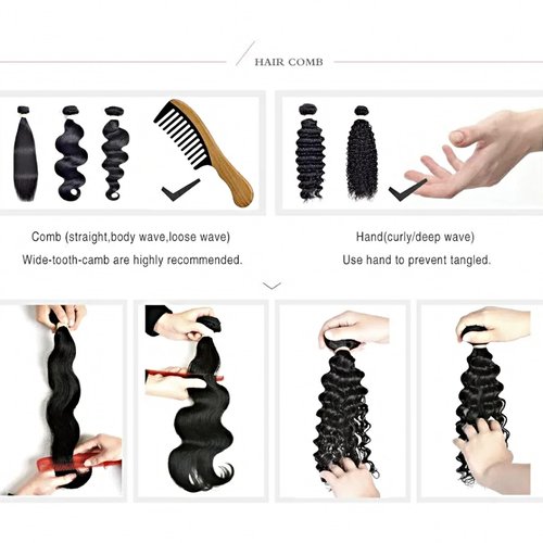 MLMYBAYEA Curly Bundles Human Hair 30 32 34 Inch Natural Black Color #1B Kinky Curly Bundles Double Weft Brazilian Virgin Hair Extensions Total 300g For Women