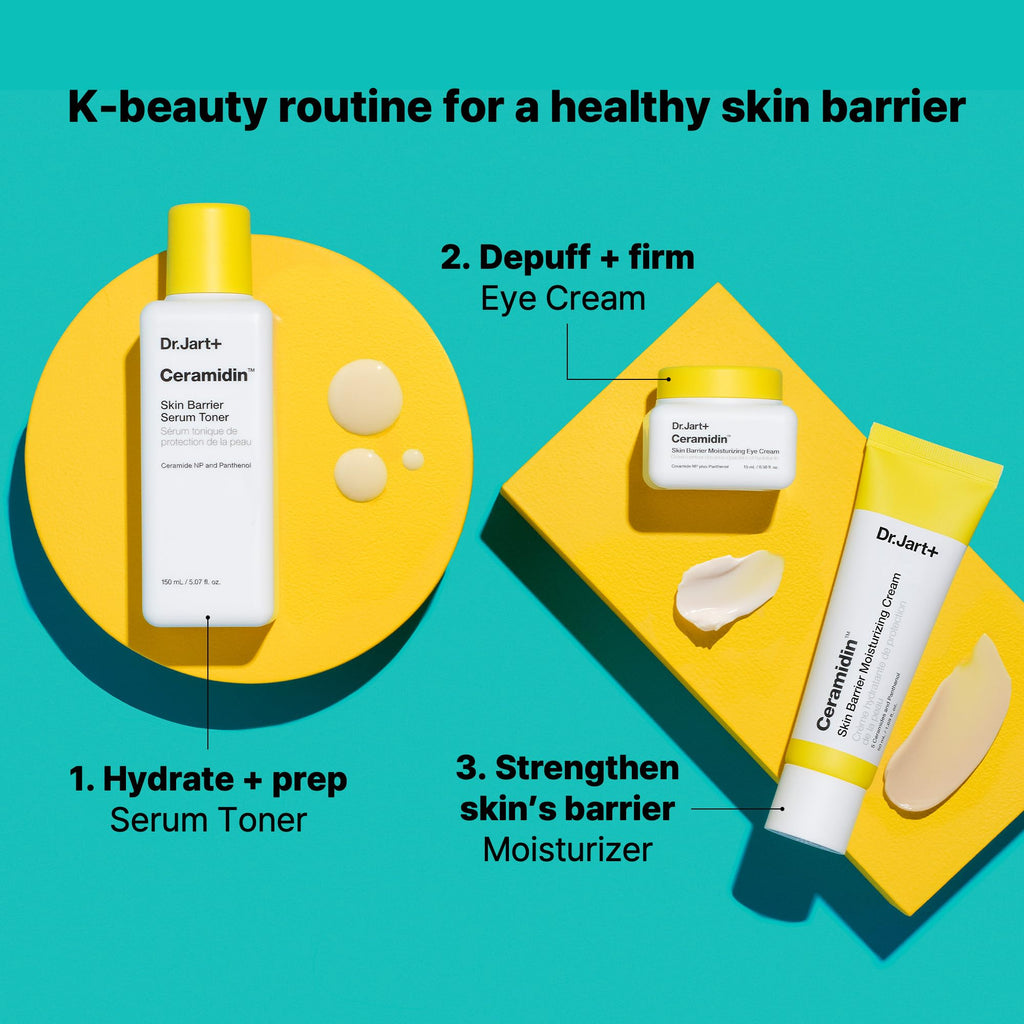 Dr.Jart+ Ceramidin Skin Barrier Korean Face Cream Moisturizer with Ceramides and Panthenol | Korean Skin Care, 1.69 Fl Oz (Pack of 2)