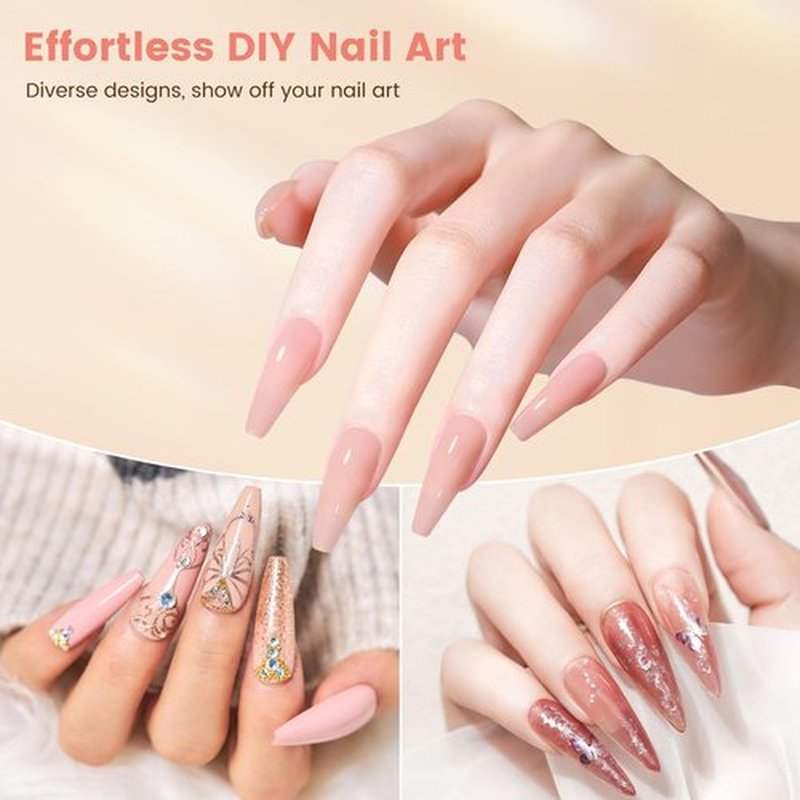 Nail Kit for Beginners with Everything: Practice Nail Hand U V Lamp Acrylic Nail Liquid Set with Drill Starter Nail Set Gifts for Beginners Home Salon
