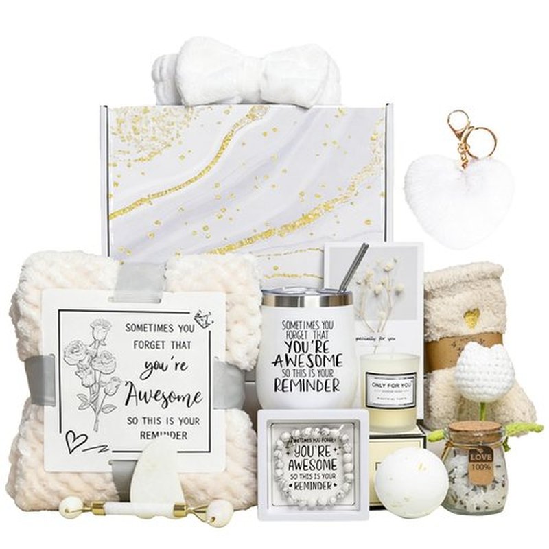 Self Care Gifts Baskets Women, 16PCS Get Well Soon Gift Box Relaxing Spa Set Care Package for Birthday, Valentines Day, Mothers Day, Christmas Gifts for Mom Girlfriend Sister Wife Grandma