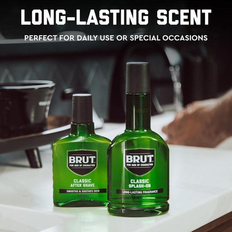 Brut Splash-On Original Fragrance - Bold, Long-Lasting Cologne for Men - 3.5 oz with Spicy Woods, Floral & Citrus Notes