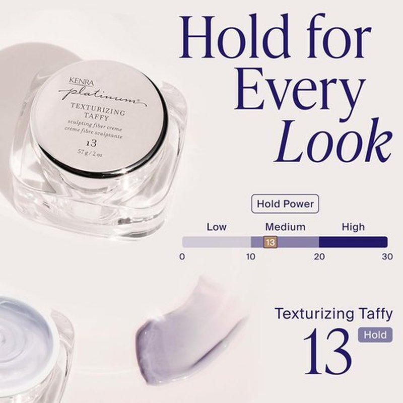 Kenra Platinum Texturizing Taffy 13 - Styling Fiber Crème for Medium Hold | Defines & Smooths All Hair Types