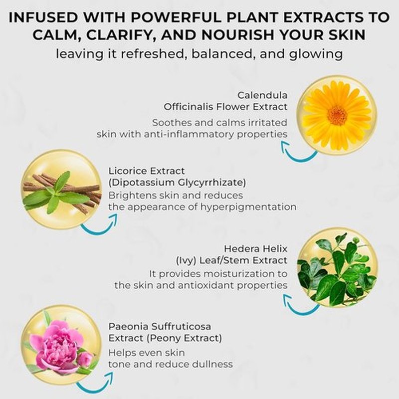 Clarifying Face Toner - Calendula Extract & Azelaic Acid for Balanced, Hydrated Skin | Alcohol-Free, Unscented (200ML / 6.76 FL.OZ)