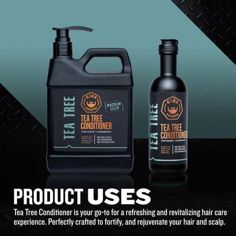 GIBS Grooming Tea Tree Conditioner - Revitalizing Formula for Healthy Hair | 12 Fl. Oz.