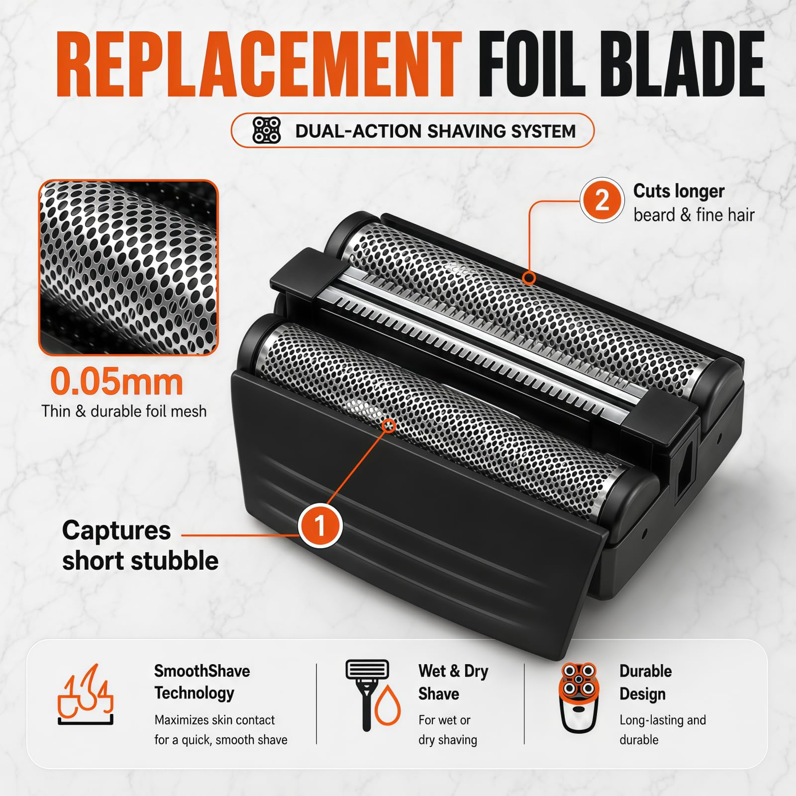 Shave Foil & Cutters Head Compatible with Remington F4900 F5800 F7800 Blade