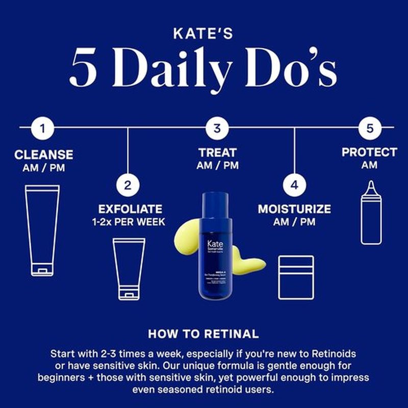 Kate Somerville Mega-A Skin Transforming Serum - Anti-Aging Formula with Hyaluronic Acid for Smooth Skin, 1 Fl. Oz
