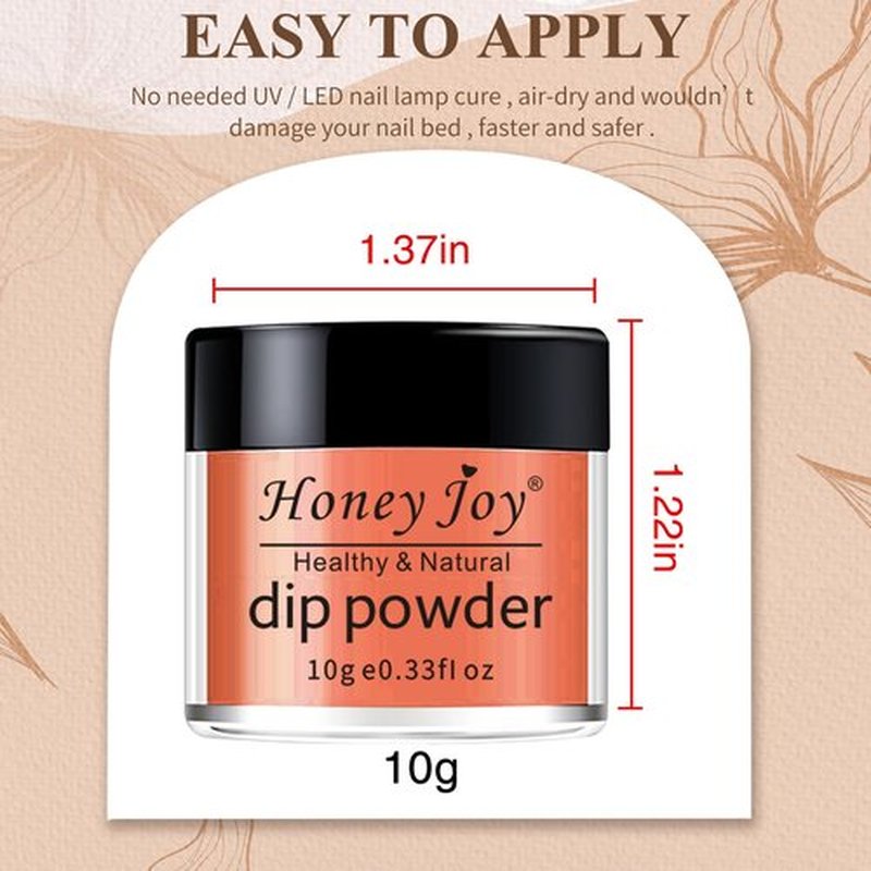 Dip Powder Set, Honey Joy 6 Colors Brown Coffee Color Dipping Powder Set Nail Art Manicure DIY Salon Home Gifts for Women, No Need Nail Lamp Cured (DP-C-6pcs-10g/box)…