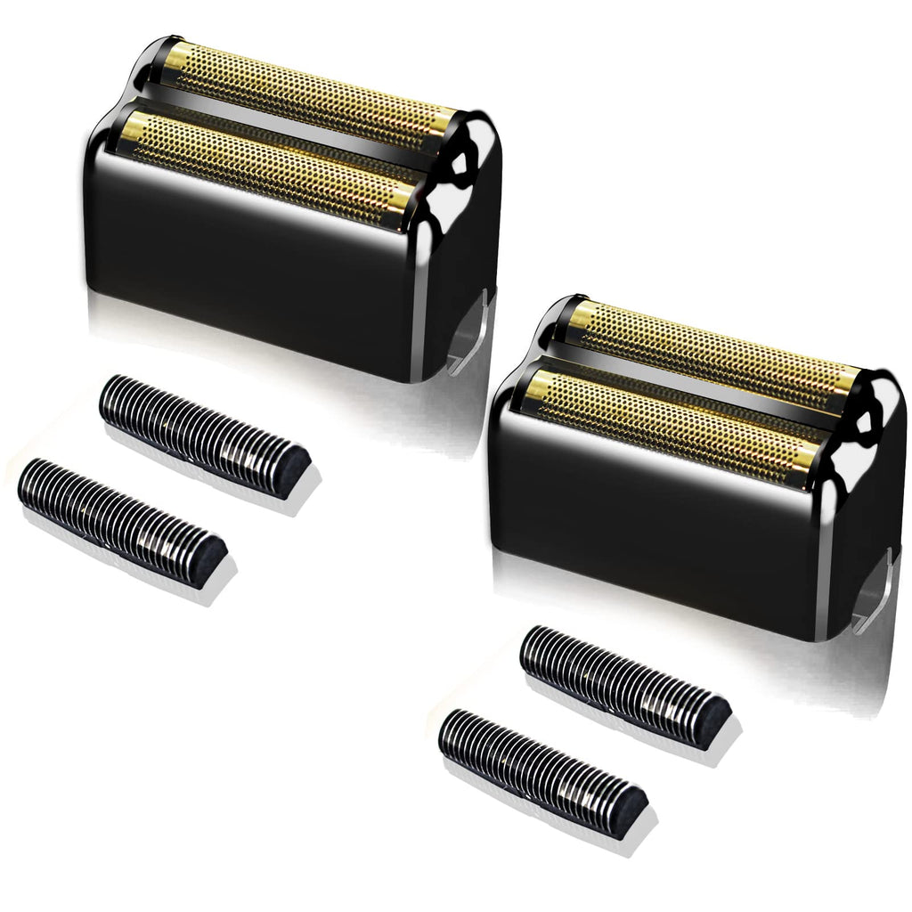 2 pack Professional Replacement Foil and Cutters for BaBylissPRO Barberology Double Foil Shaver, Compatible with BaBylissPRO Barberology FXFS2 Shaver，Black