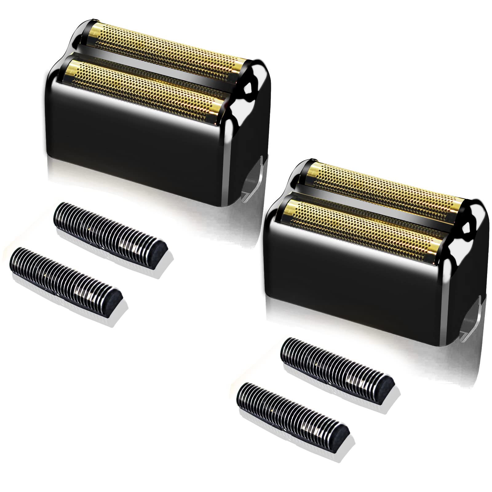 2 pack Professional Replacement Foil and Cutters for BaBylissPRO Barberology Double Foil Shaver, Compatible with BaBylissPRO Barberology FXFS2 Shaver，Black