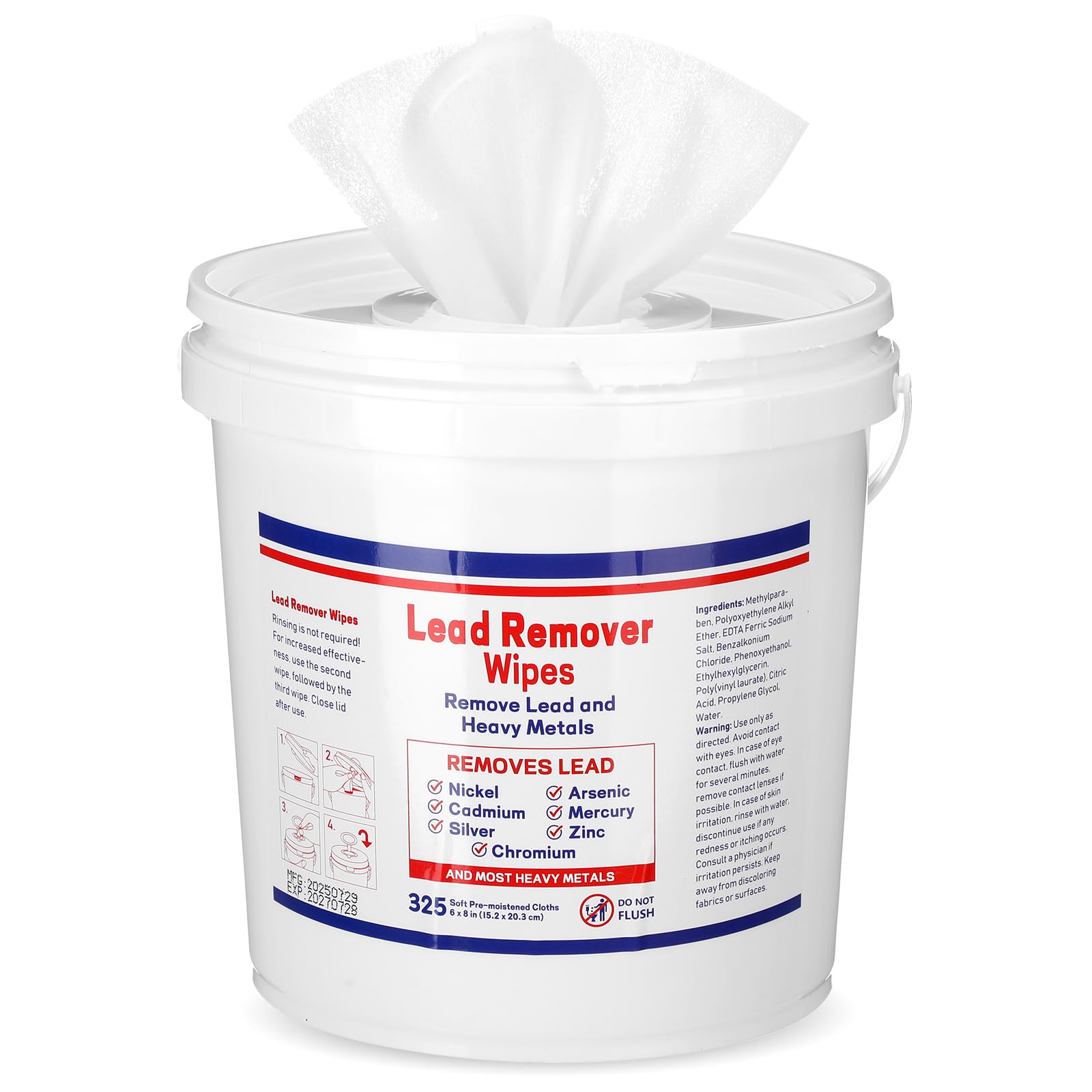 Dansib 325 Count Lead Removal Wipes for Shooting Disposable Hand & Surface Cleaning Wipes for Removing Lead, Dust, Oil & Grime