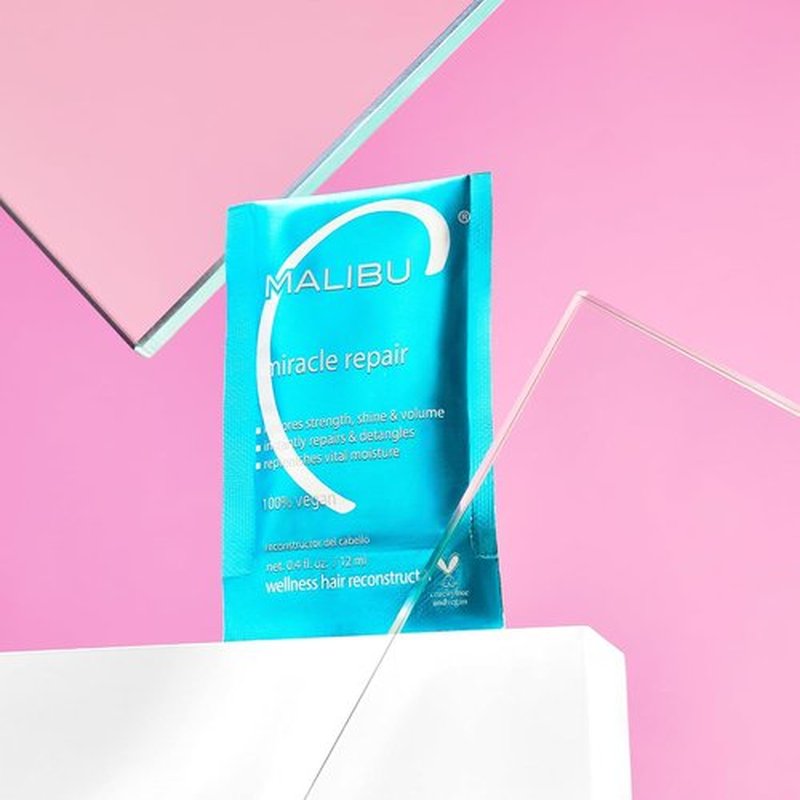 Malibu C Miracle Repair Hair Reconstructor - Nourishing Treatment for Damaged Hair - Flax Protein & Vitamin B5