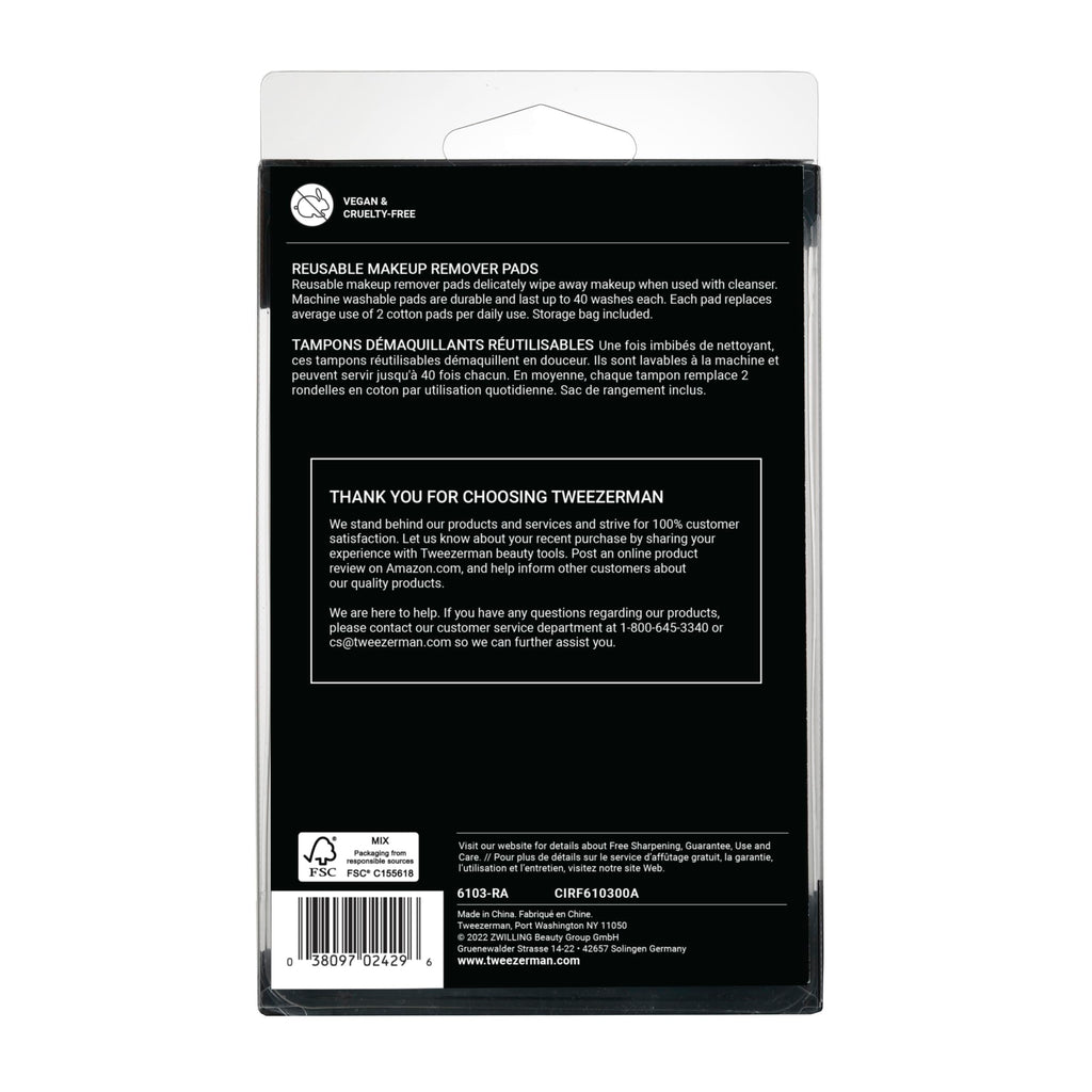 Tweezerman Exclusive Tea Rose Reusable Makeup Remover Pads