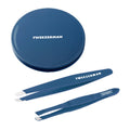 Tweezerman Brow & Grooming Set - Mirror, Slant Tweezer, Travel Tweezerette
