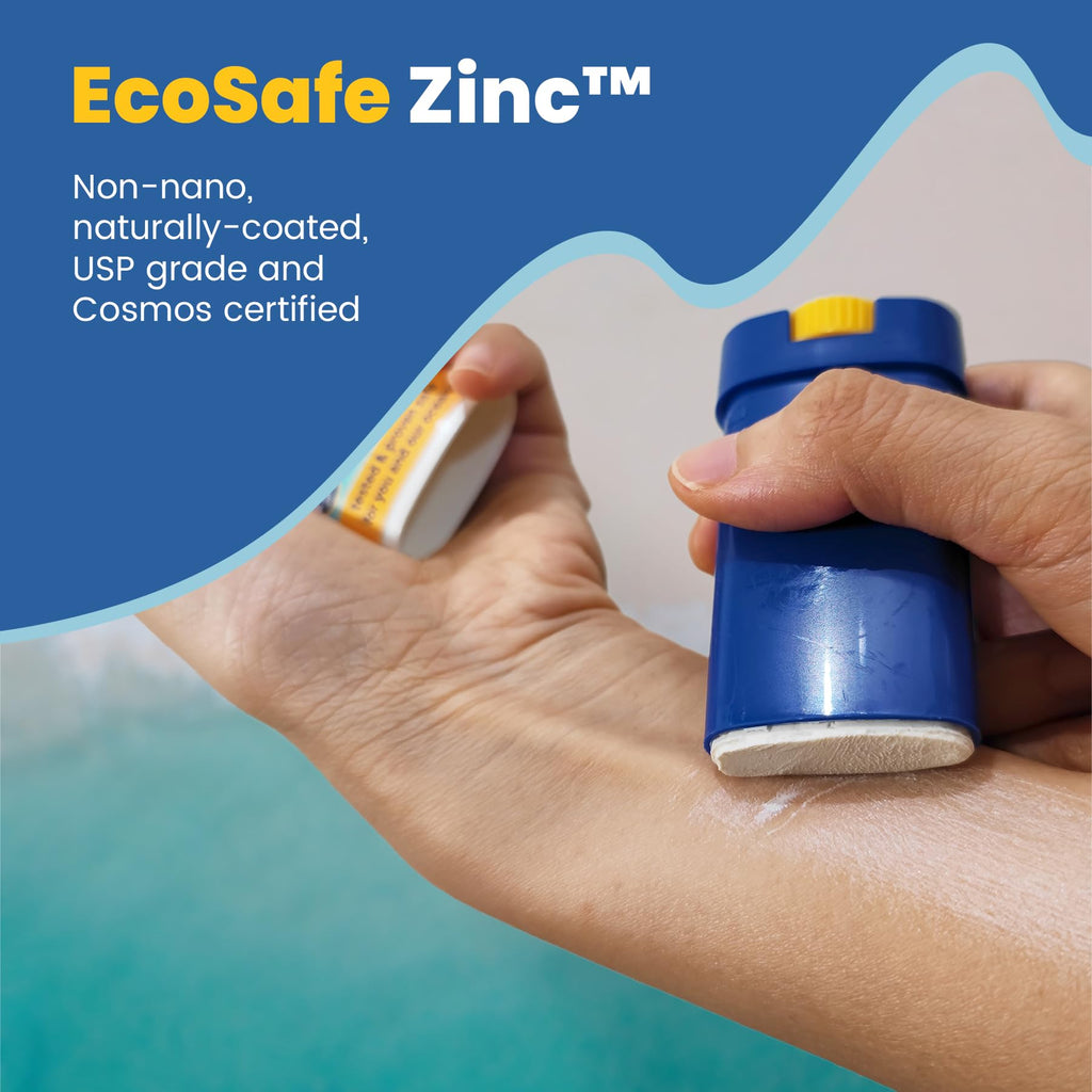STREAM 2 SEA EcoStick SPF 35 Mineral Sunscreen Stick, Sweat Water Resistant Sunblock, USDA Approved Biodegradable Paraben Free Reef Safe Sunscreen Protection UVA UVB (EcoStick Tint) - 0.5 oz