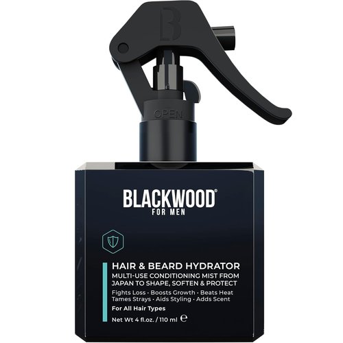 Blackwood For Men Hair & Beard Hydrator Spray - Natural Leave-In Conditioner for Moisturizing & Detangling - Ideal for Beard Growth - Vegan Grooming Essential (4 oz)