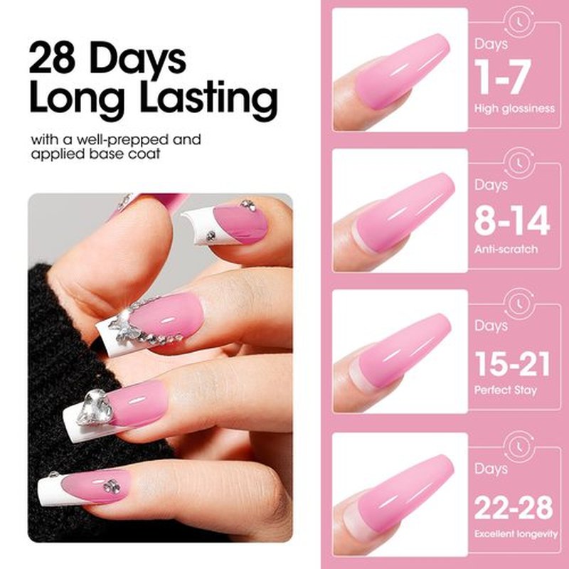 GELLEN Poly Nail Gel Builder for Nail Extension Nail Strengthener, 60 g 06 Natural Pink Poly Gel Trendy Nail Art Design for 3D Nail Molder Beauty Gift for Salon Manicure Easy DIY at Home