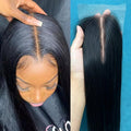 2x6 Hd Lace Closure Straight Indian Virgin Human Hair,14Inch Middle Part Pre Plucked Natural Hairline Transparent Swiss Lace Closure Human Hair