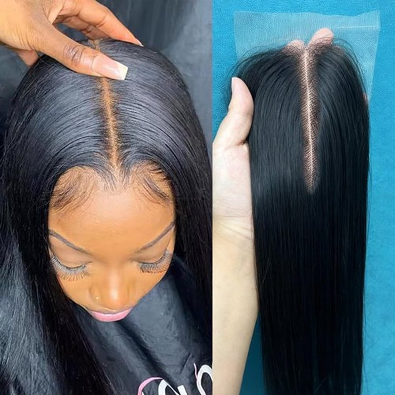 2x6 Hd Lace Closure Straight Indian Virgin Human Hair,14Inch Middle Part Pre Plucked Natural Hairline Transparent Swiss Lace Closure Human Hair