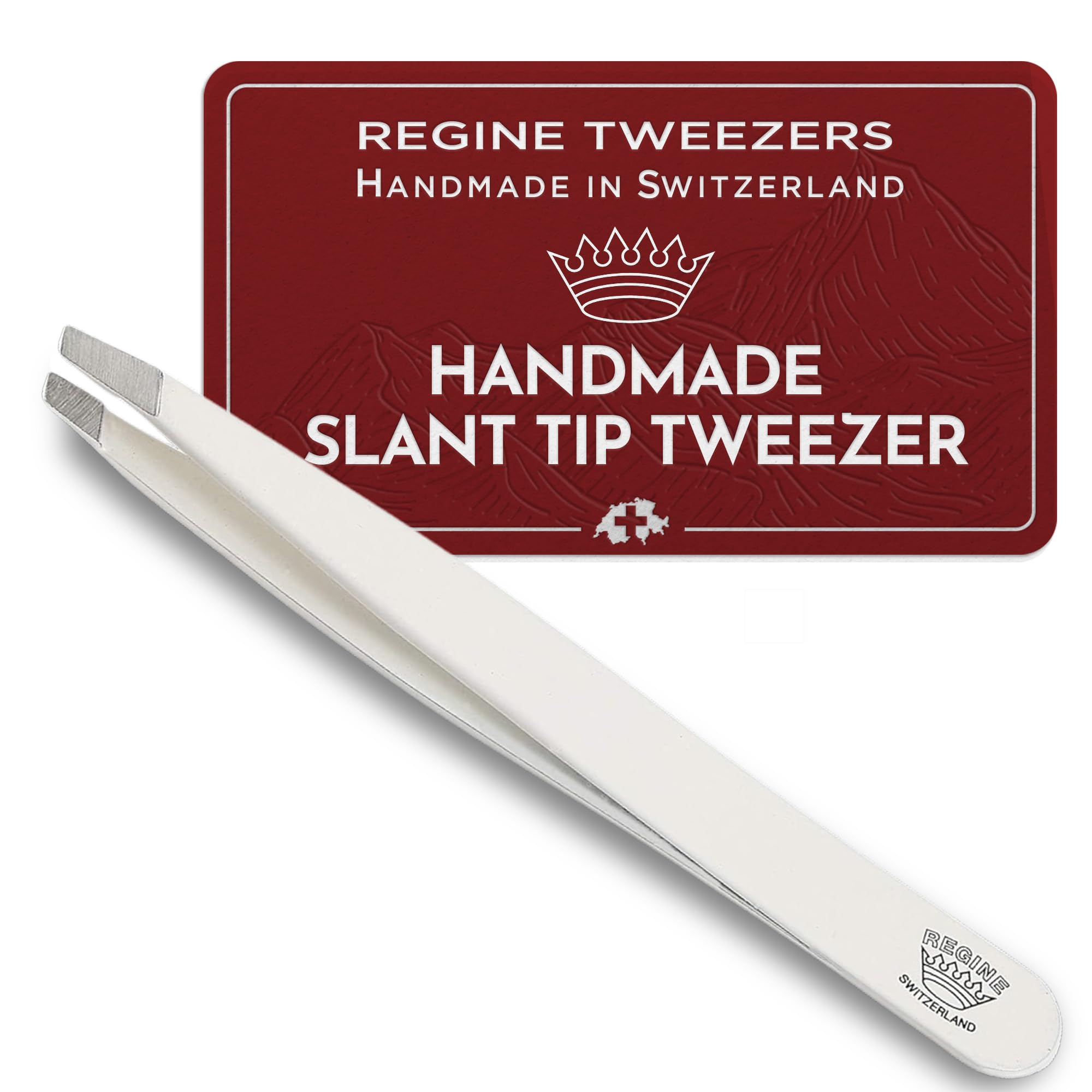 Regine Switzerland Slant Tweezer - Swiss Made Professional Eyebrow Remover