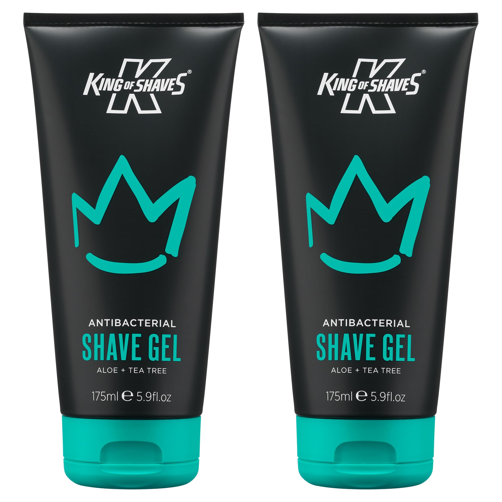 King of Shaves Antibacterial Shave Gel for Sensitive Skin 2 x 5.92 fl oz