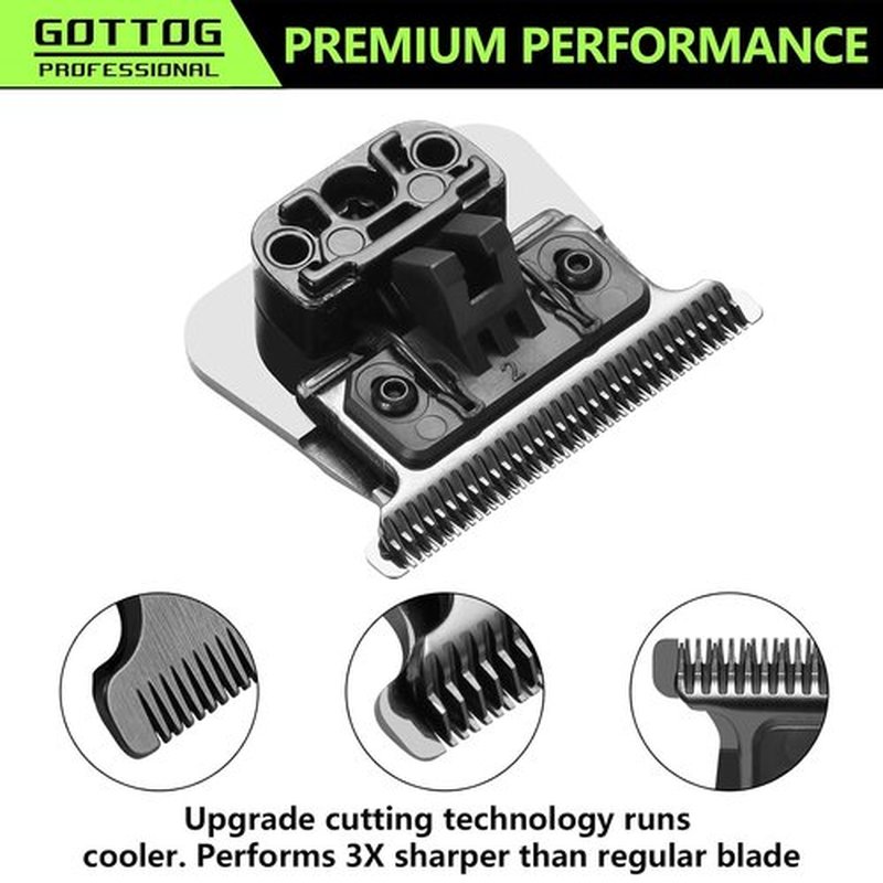 DLC 3.0 Replacement Blades - Zero-Gapped Blades for FX787 & FX726 Trimmers | Compatible with Barberology FX707BD3 - Black