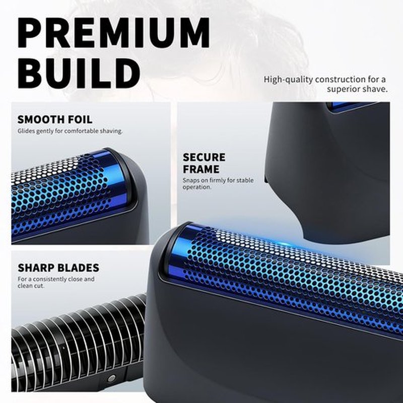 BaBylissPRO Shaver Replacement Foil & Cutter - Compatible UVFoil in Black for Precision Shaving