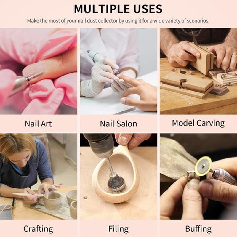 Powerful 80W Nail Dust Collector Built in Table Desk Nail Vacuum Cleaner Professional Table Embedded Dust Extractor Vacuum Built in Desktop Nail Dust Collector Quiet Nail Fan Acrylic Nail Tools