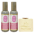 Bath & Body Works Aromatherapy Inspire Love Rose + Vanilla 2 Essential Oil Perfume Mists with a Creamy Rose Bar Soap