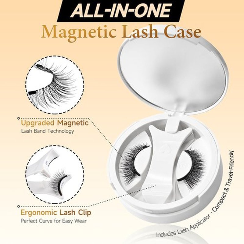 Magnetic Eyelashes Without Eyeliner