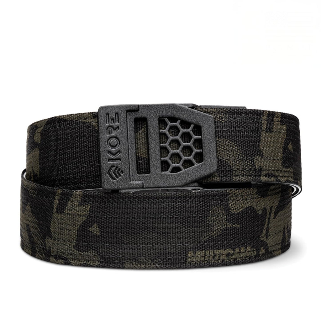 KORE USA-Made Black Multicam® Tactical Gun Belt | X6 Buckle & Reinforced Tactical CCW Belt (Fits 24" to 54")