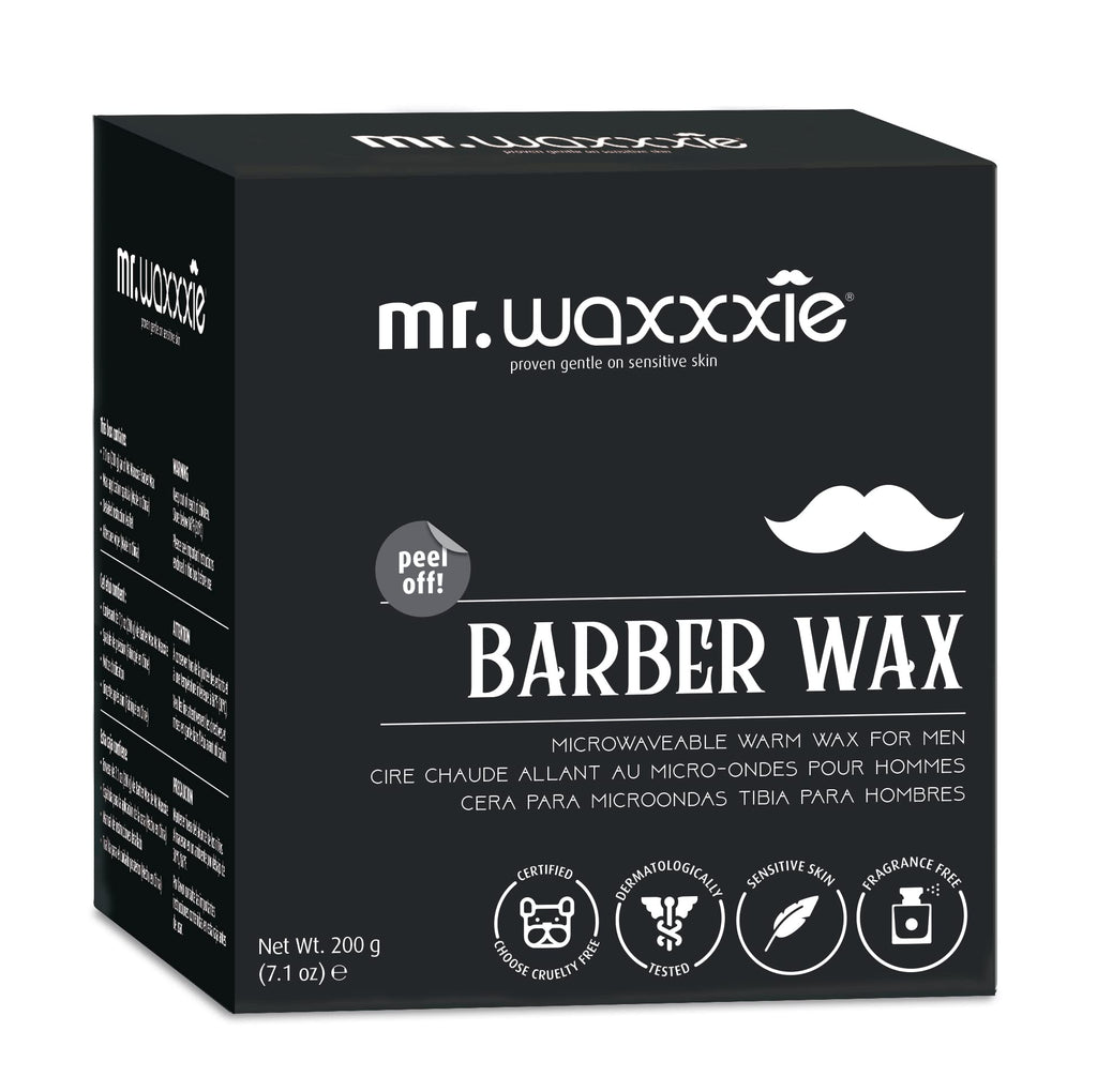 Mr Waxxxie Microwaveable Barber Wax 6.7 fl oz - Men's Hair Removal Beard Wax to Tidy up Edges and Remove Stray Hairs