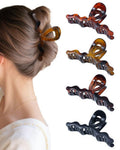 HOKEMP 4 Pack Large Claw Clips for Women Thick hair - 5.12 Inch Hair Claw Clips Non-slip Hair Clips with 360° U-Shaped Spring Strong Hold Hair Clips for Long Curly Hair (Color 2)
