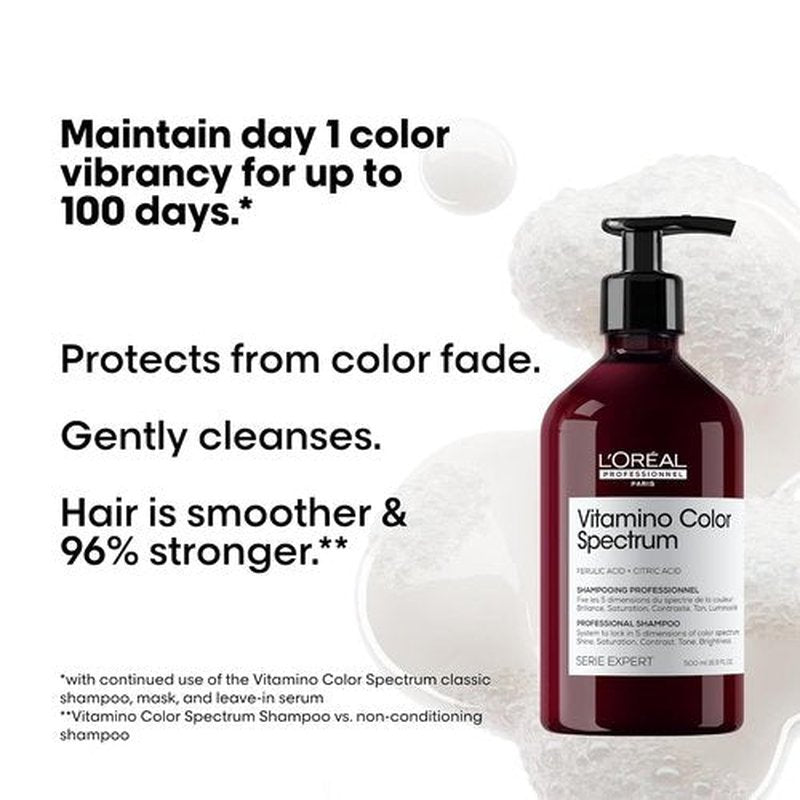 L'Oréal Professionnel Vitamino Color Shampoo Set - Neutralizes Yellow Tones, Enhances Shine & Vibrancy