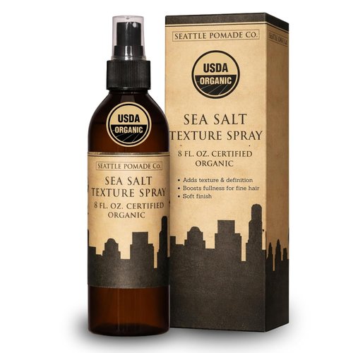 Seattle Pomade Co. Organic Sea Salt Spray - Natural Non-GMO & Vegan Hair Styling | 8 fl oz