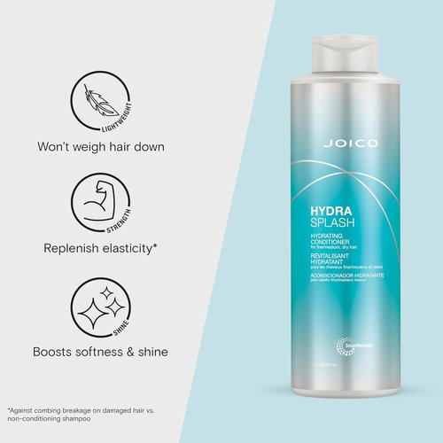 Joico HydraSplash Hydrating Conditioner - Moisture Replenishment for Fine to Medium Dry Hair | Sea Kelp & Coconut Water