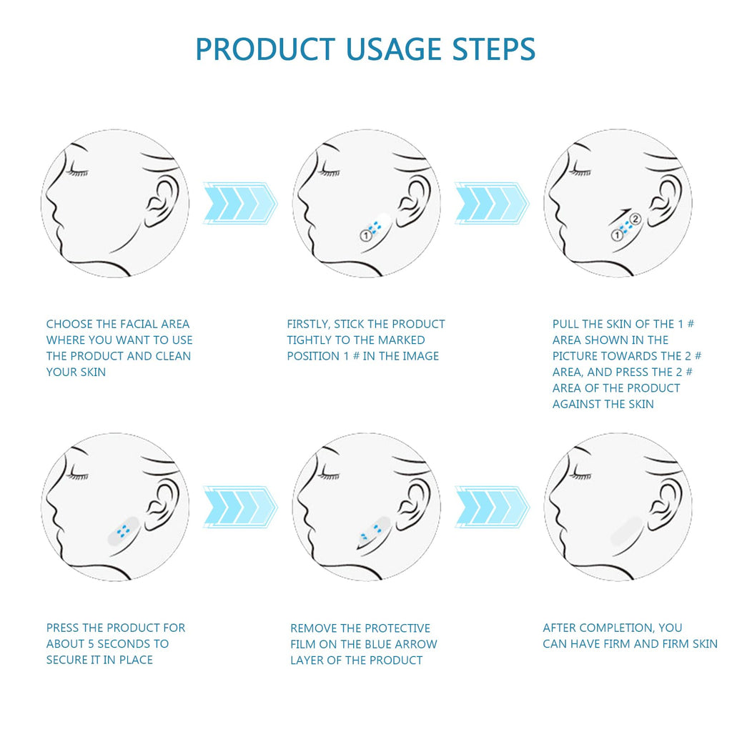 ZZBUY 120 Pcs Face Tape Lifting Invisible Sticker, Instant Face Lifter Straps Facial Tape Tightening and Lifting Bandage for Lifting Sagging Skin & Jowls, Clear