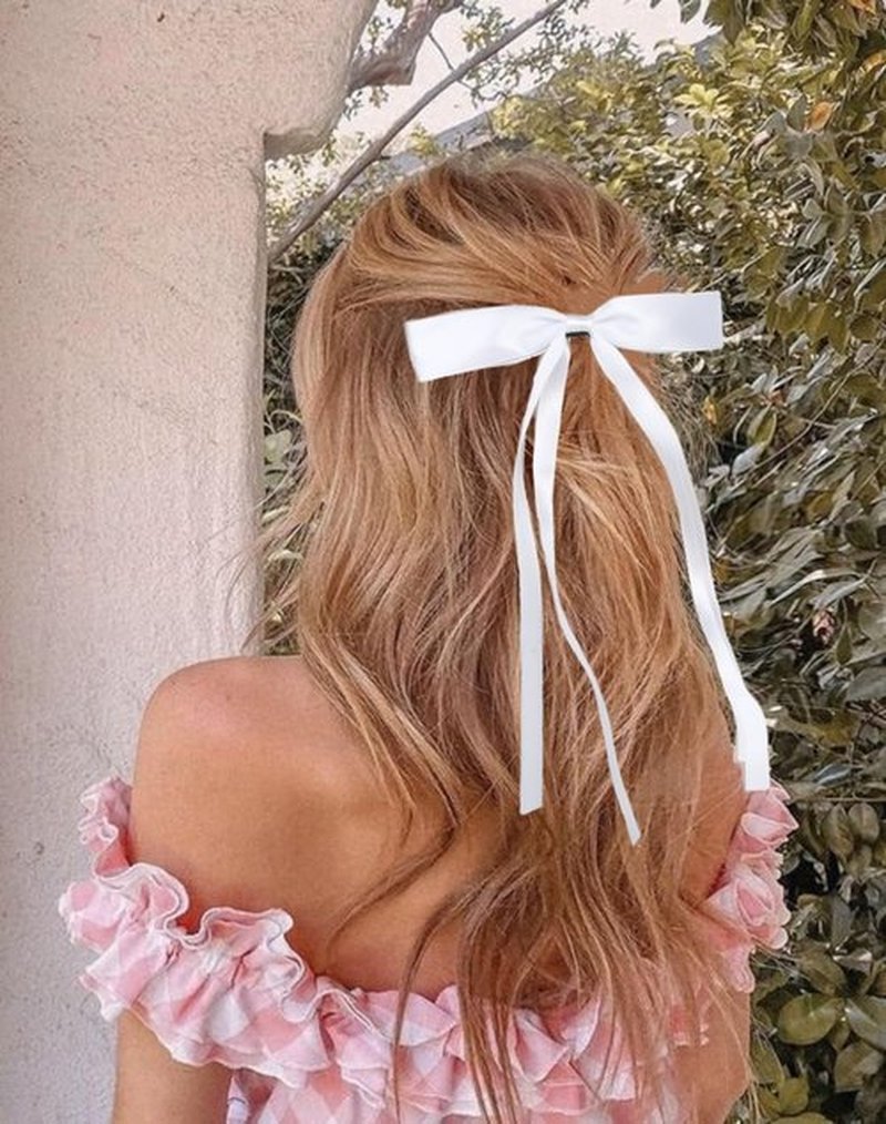 Cute Hair Accessories: Bow Hair Clips, Ribbon Barrettes with Long Tails and Tassels for Girls - 6PCS Fashion Set