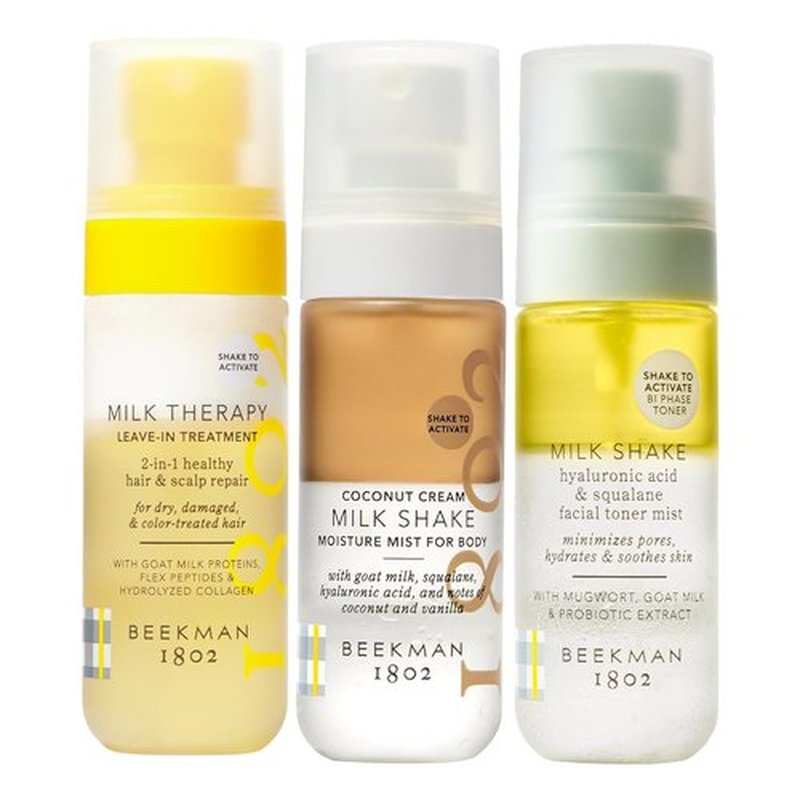 Beekman 1802 Head To Toe Milk Shake Bundle - Hydrating Face Mist, Body Mist & Leave-In Treatment