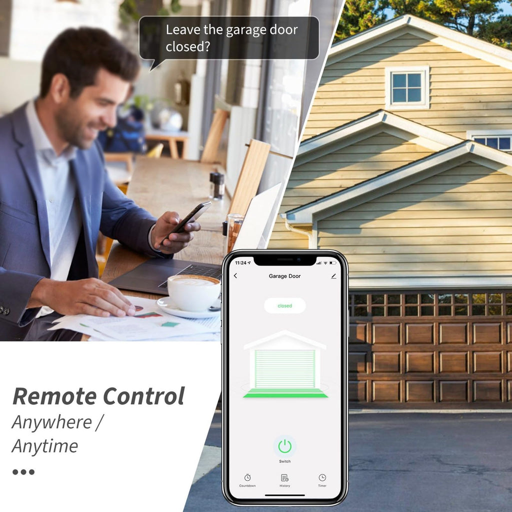Door Opener Remote, Tuya Smart Life APP Control, Voice APP Remote Control for Assistant Intelligent Garage Door Switch(#3)