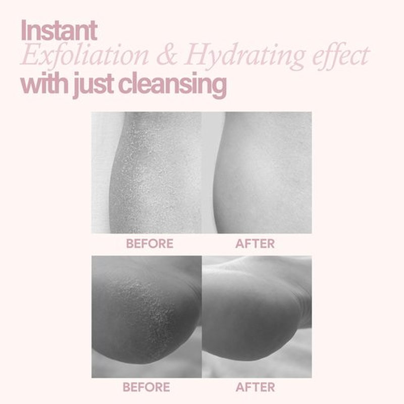 FLANER Snowberry Sorbet Glow Body Scrub – Gentle Exfoliating Scrub, Brightening & Hydrating Formula with 9,800ppm of White Strawberry Water and Niacinamide, Korean Body Wash for Silky Soft Skin