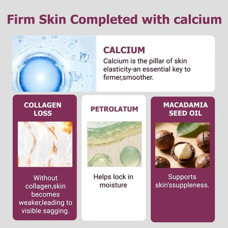 Calcium Multi Balm Stick with Collagen & Natural Oils, Calcium Enriched Formula to Support Skin Firmness, Improve Elasticity & Plumpness, Multi-Action Hydrating Balm for Face, Neck Daily Use