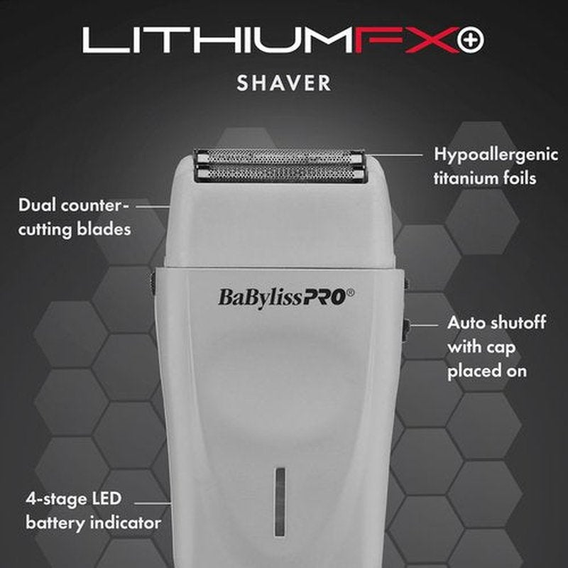 BaBylissPRO LithiumFX+ Limited Edition Cord/Cordless Ergonomic Double Foil Shaver - Mist Collection