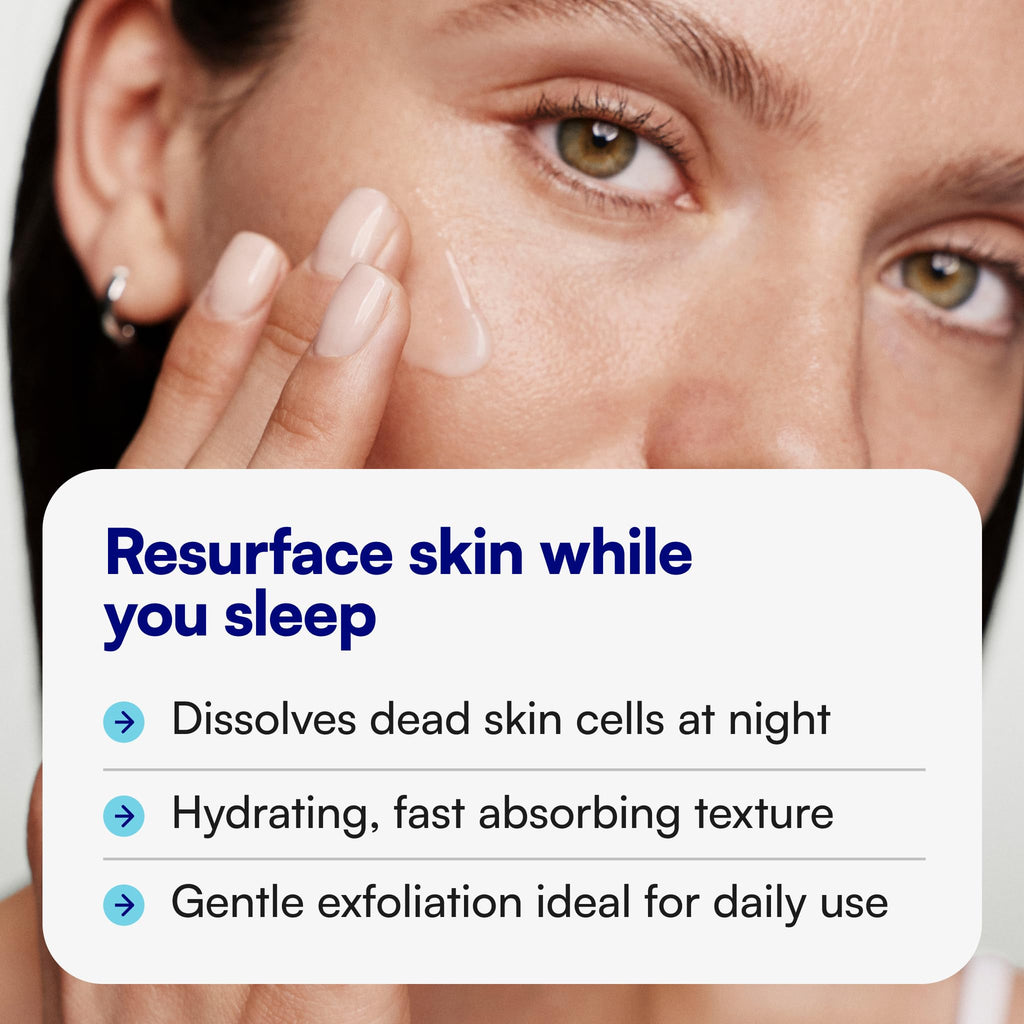 Bliss Renew & Smooth Night Serum – Glycolic Acid + Polyhydroxy Acid Exfoliating Serum – Resurfaces Skin, Smooths Texture & Brightens Tone Overnight – 1 Fl Oz