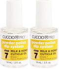 Cuccio Colour Powder Polish Dip System Step 7 - Moisturize And Nourish Your Nails - Keep Cuticles From Cracking - Milk And Honey Cuticle Oil Nail Polish - 0.5 Oz (Pack of 2)
