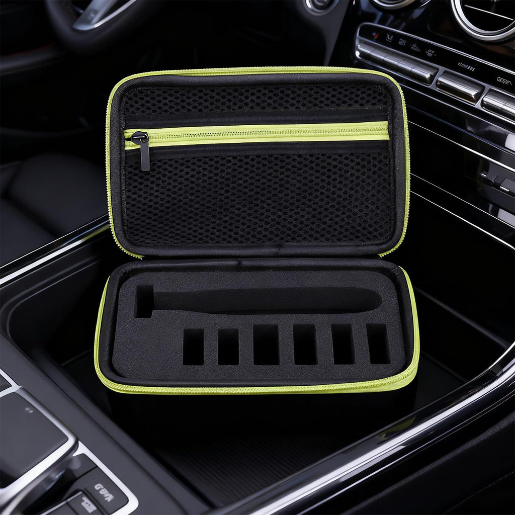 LinMei Hard Travel Case for Electric Trimmers & Shavers - Protective Organizer Compatible with QP27XX, QP28XX and QP6XXX - EVA Shell with Accessory Pocket - Black (Case Only)