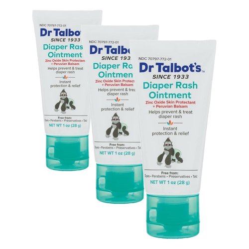 Dr. Talbot's Baby Diaper Rash Ointment - Zinc Oxide Skin Protectant for Instant Relief | Gentle Formula, 1 oz