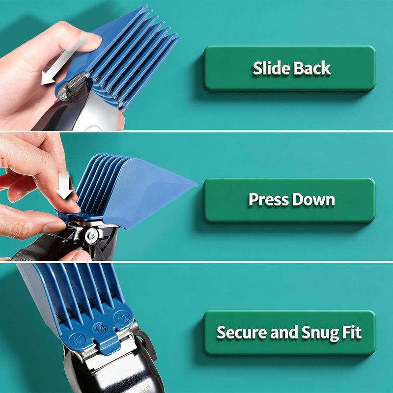 Wahl Clipper Guards - Color Coded Sizes 1.25" & 1.5" - Compatible with Most Wahl Clippers