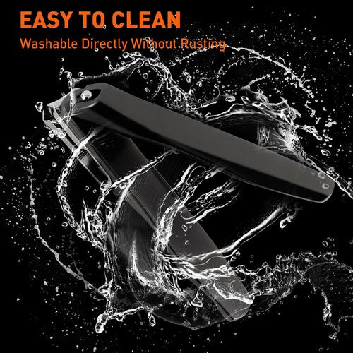 GOZOLA 360° Rotating Toenail Clippers for Seniors Thick Toenails, Large Nail Clipper with Long Handle, Stainless Steel Heavy Duty Finger Nail Clippers for Women/Men/Adult, Built-in Nail File (Black)